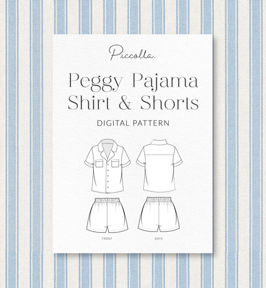 Peggy PJ Shirt and Shorts Digital Sewing Pattern