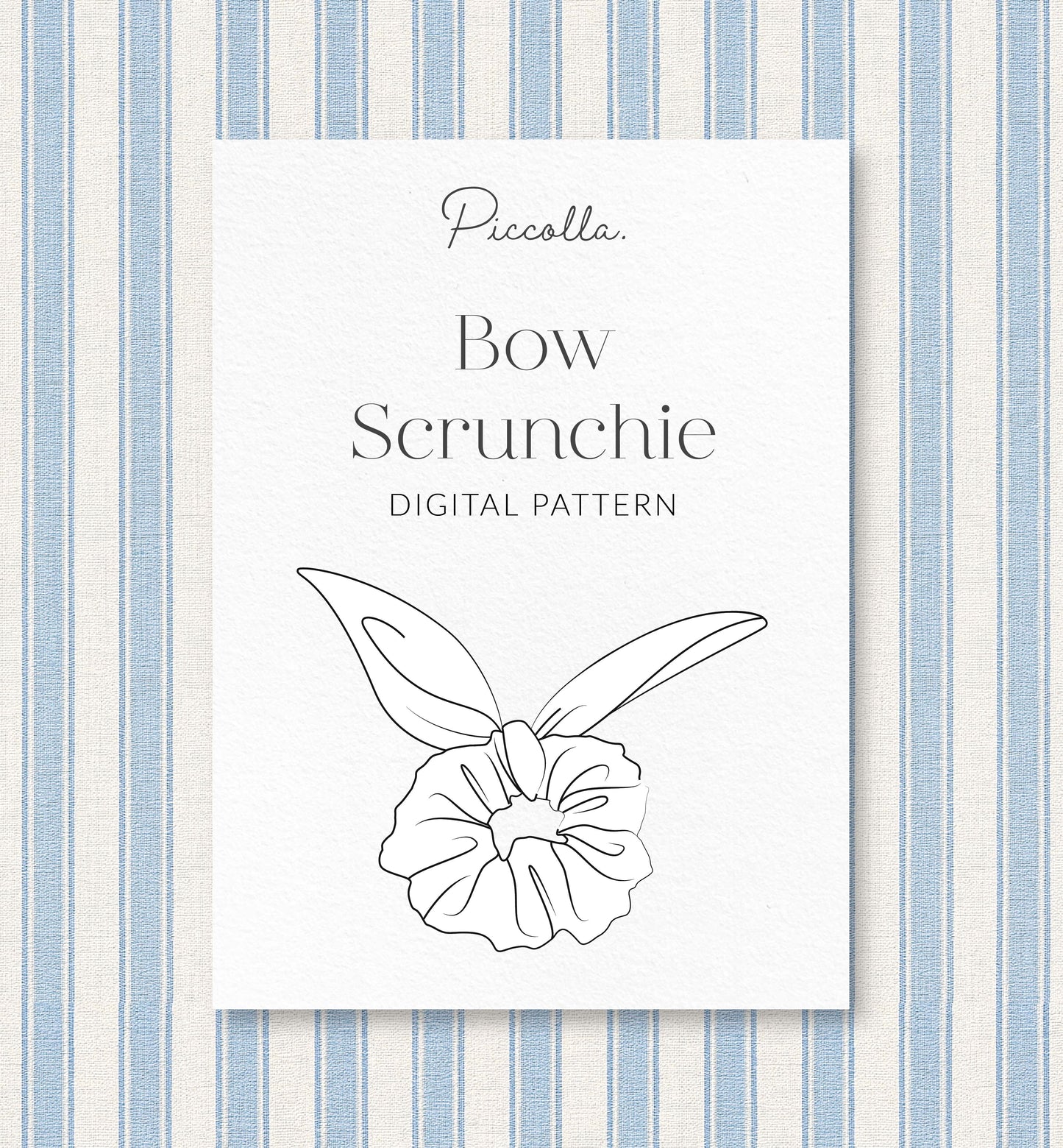 Bow Scrunchie Digital Sewing Pattern