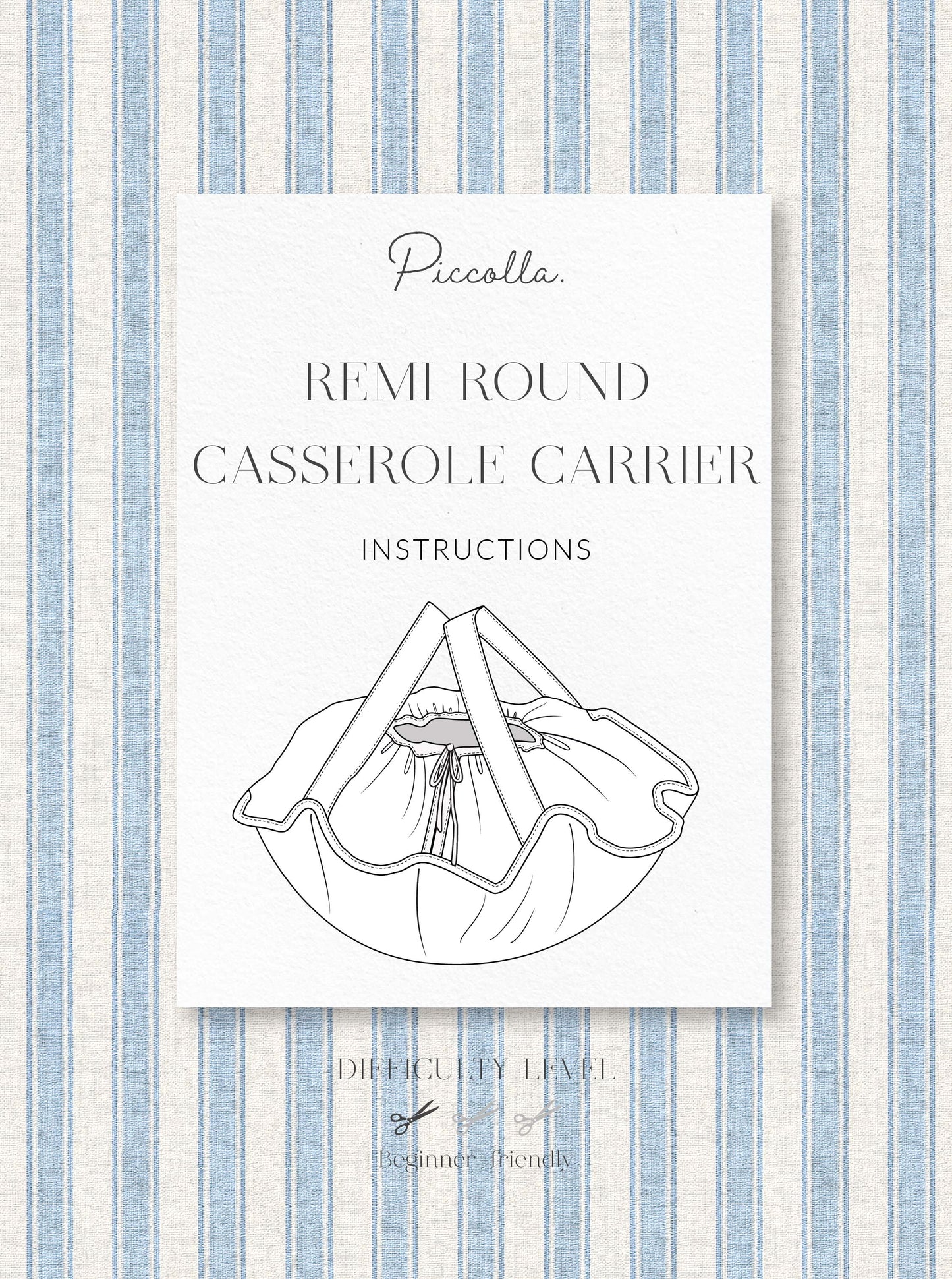 Remi Round Casserole Carrier Digital Sewing Pattern