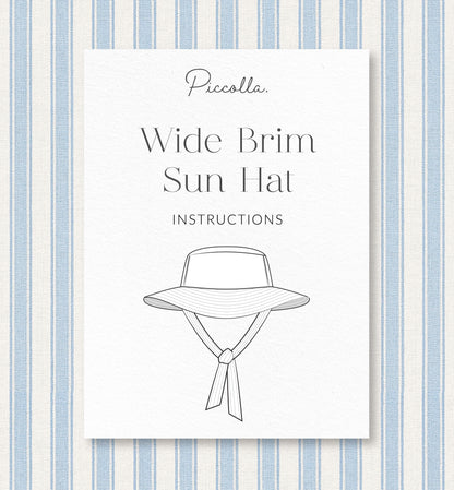 Wide Brim Sun Hat Digital Sewing Pattern
