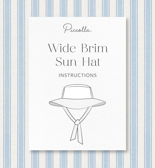 Wide Brim Sun Hat Digital Sewing Pattern
